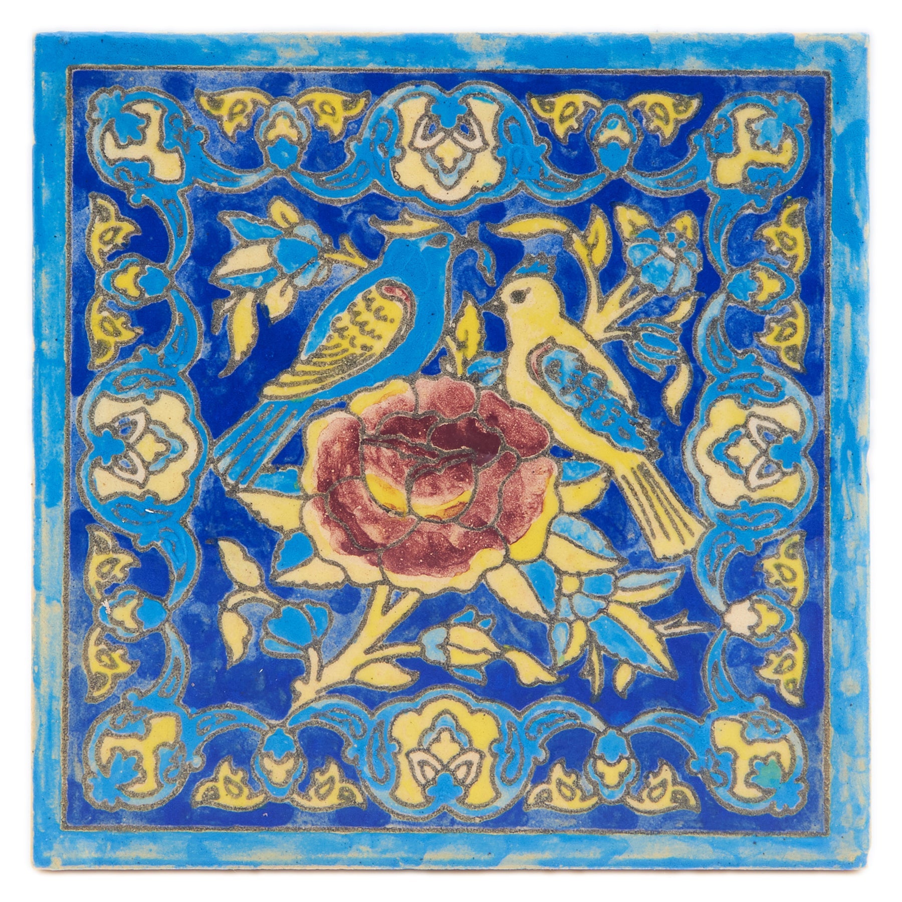 Handmade Clay Wall Tiles with Retro Oriental Aesthetic, Baked at 1250 Degrees. Front