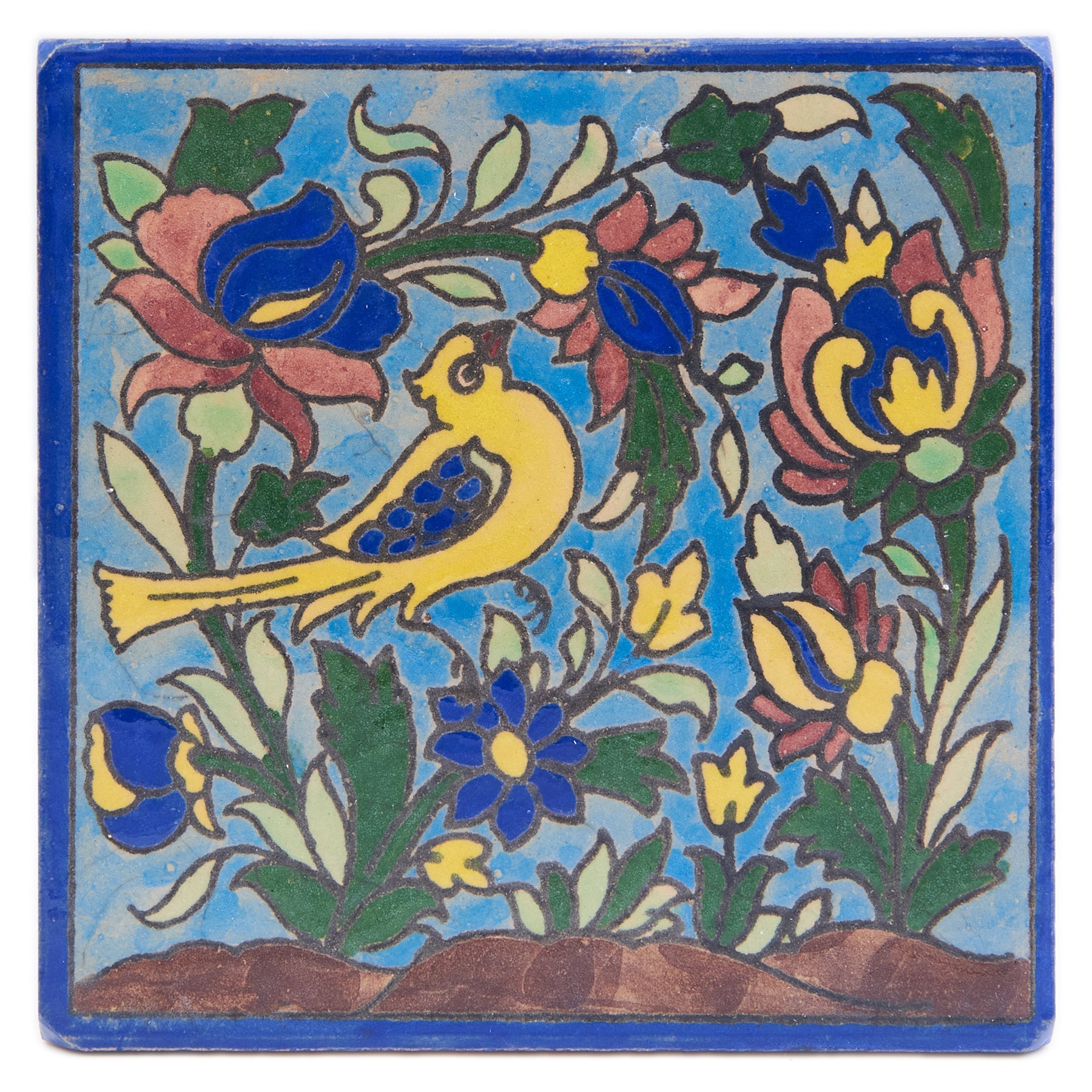 Handmade Clay Wall Tiles with Retro Oriental Aesthetic, Baked at 1250 Degrees. Front