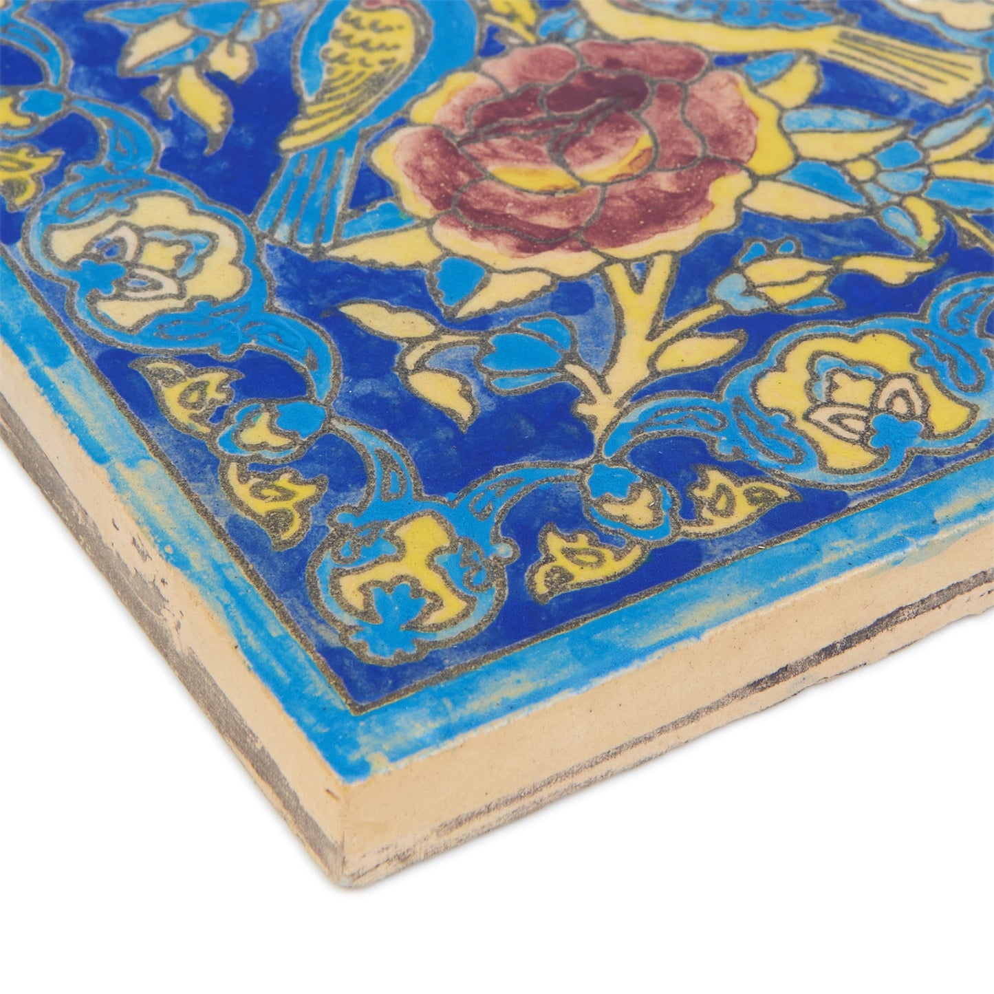 Handmade Clay Wall Tiles with Retro Oriental Aesthetic, Baked at 1250 Degrees. Diagonal