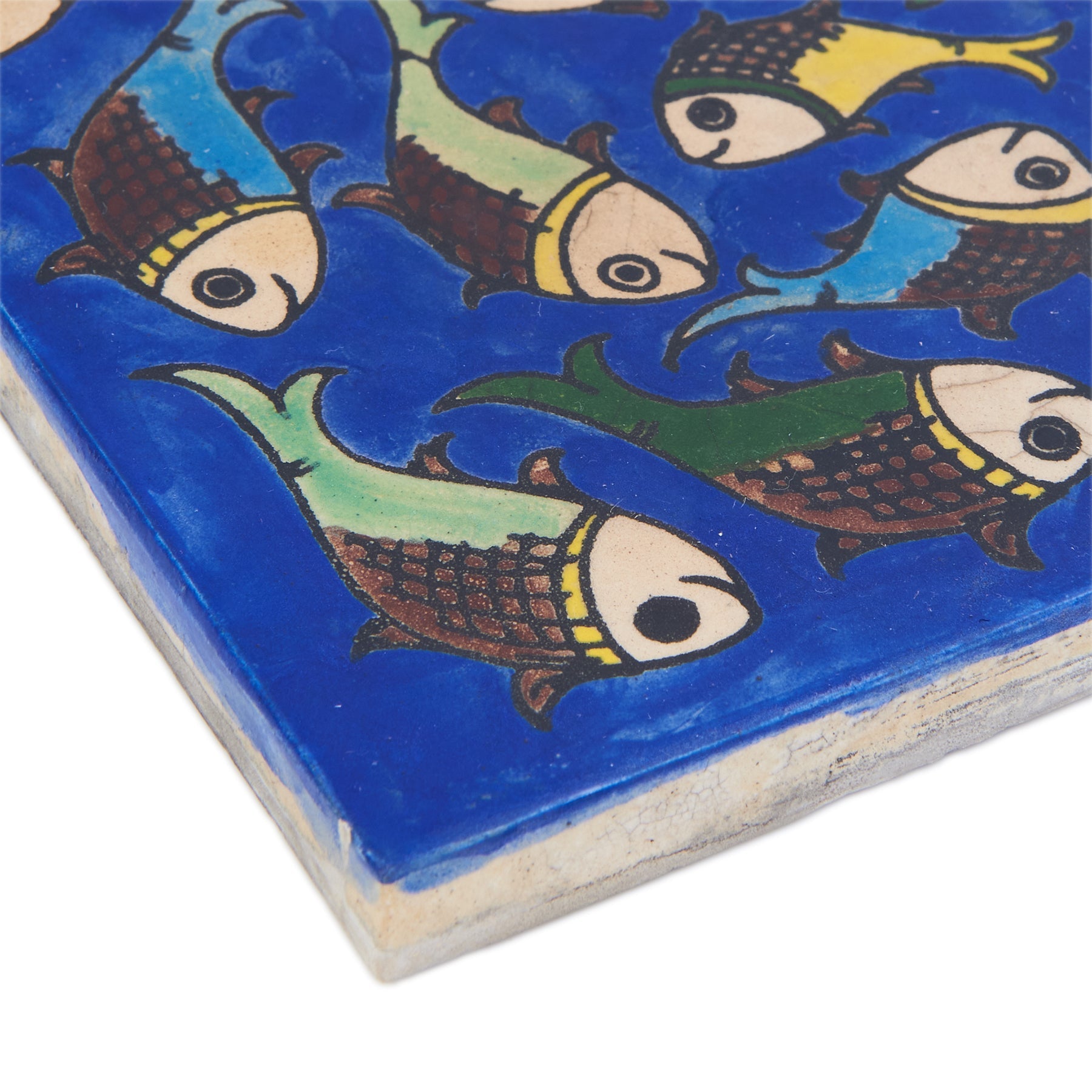 Handmade Clay Wall Tiles with Retro Oriental Aesthetic, Baked at 1250 Degrees. Diagonal