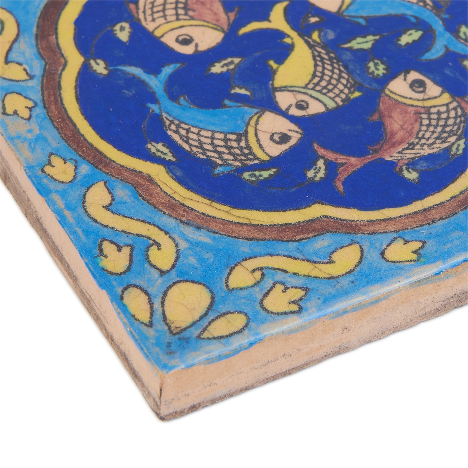 Handmade Clay Wall Tiles with Retro Oriental Aesthetic, Baked at 1250 Degrees. Diagonal