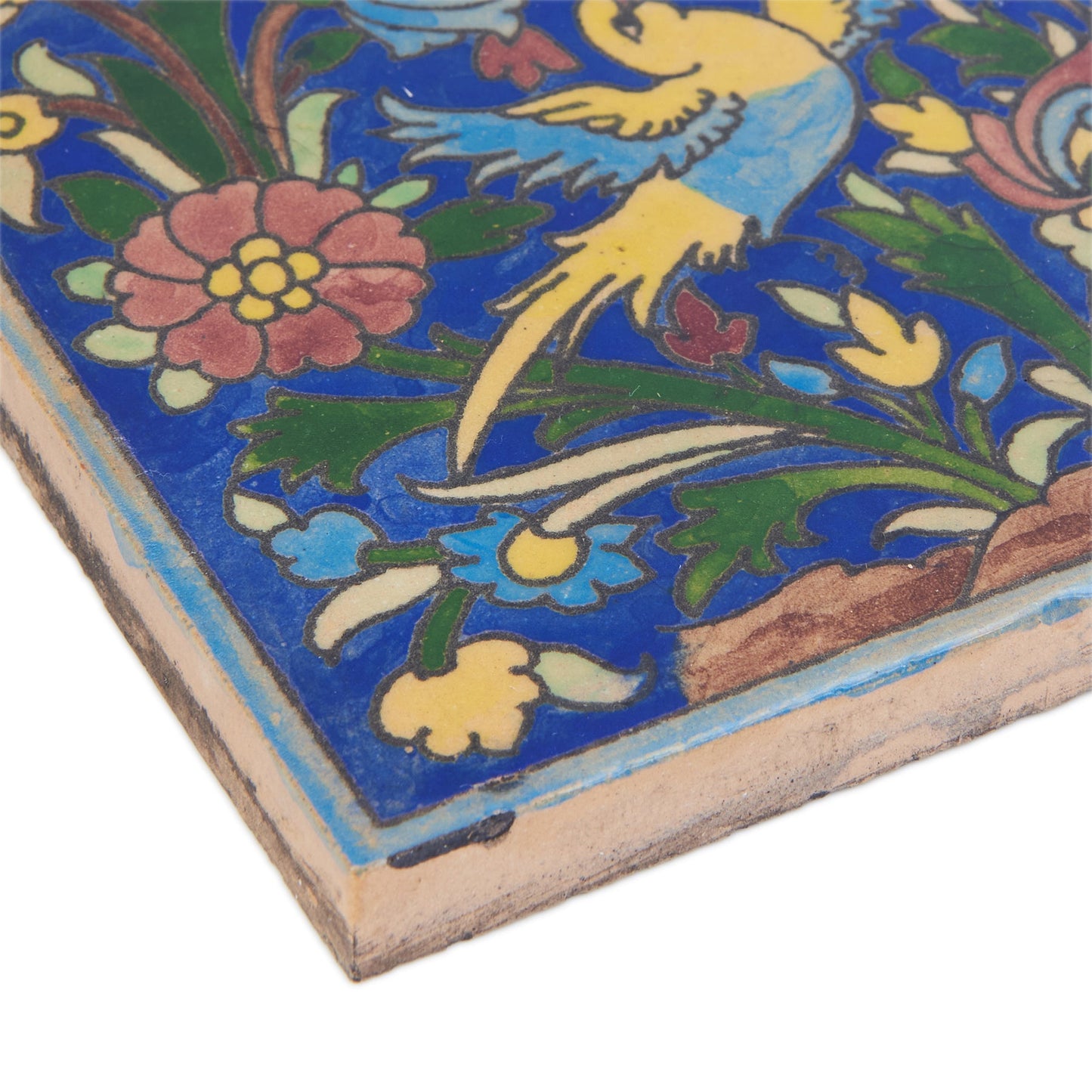 Handmade Clay Wall Tiles with Retro Oriental Aesthetic, Baked at 1250 Degrees. Diagonal