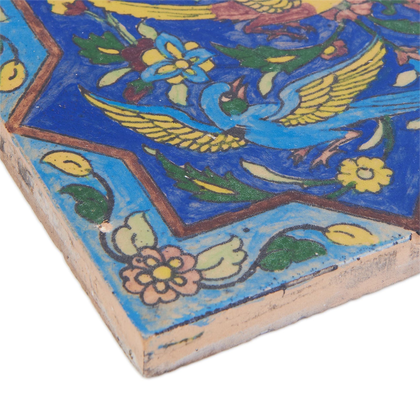 Handmade Clay Wall Tiles with Retro Oriental Aesthetic, Baked at 1250 Degrees. Diagonal