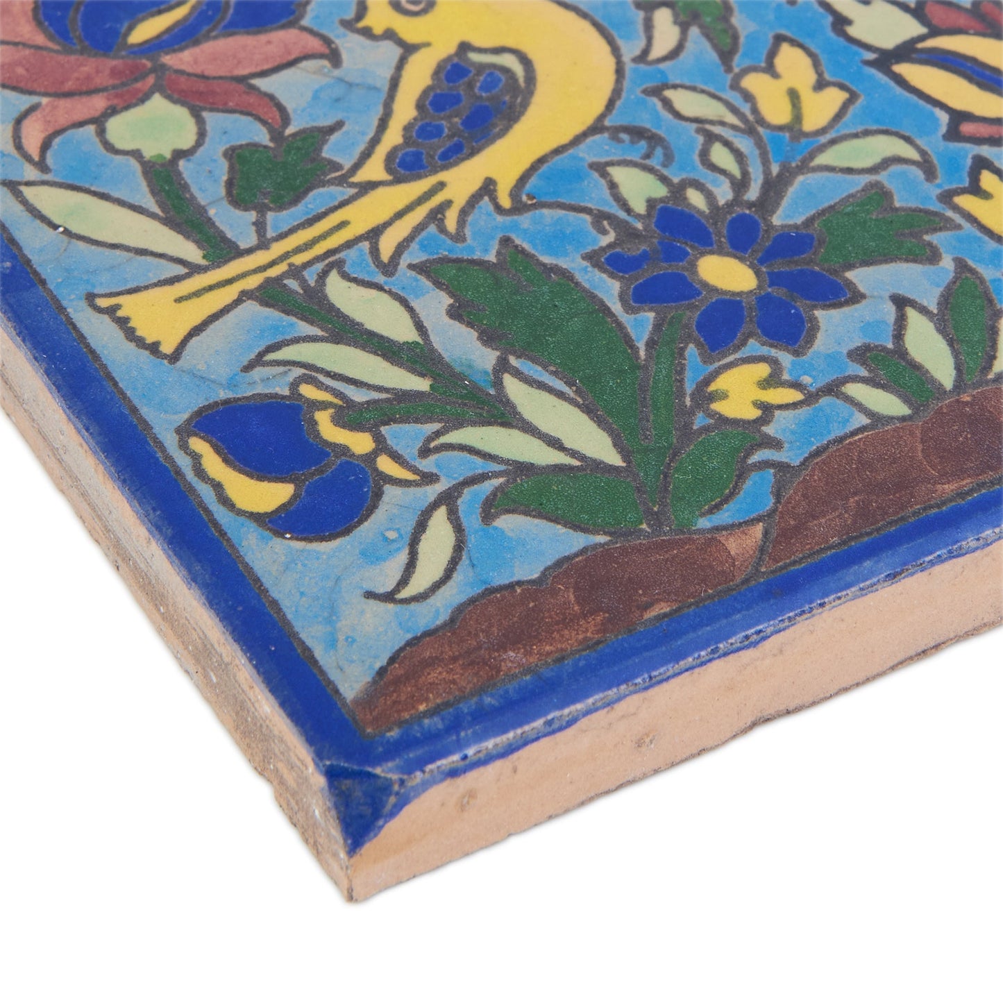 Handmade Clay Wall Tiles with Retro Oriental Aesthetic, Baked at 1250 Degrees. Diagonal