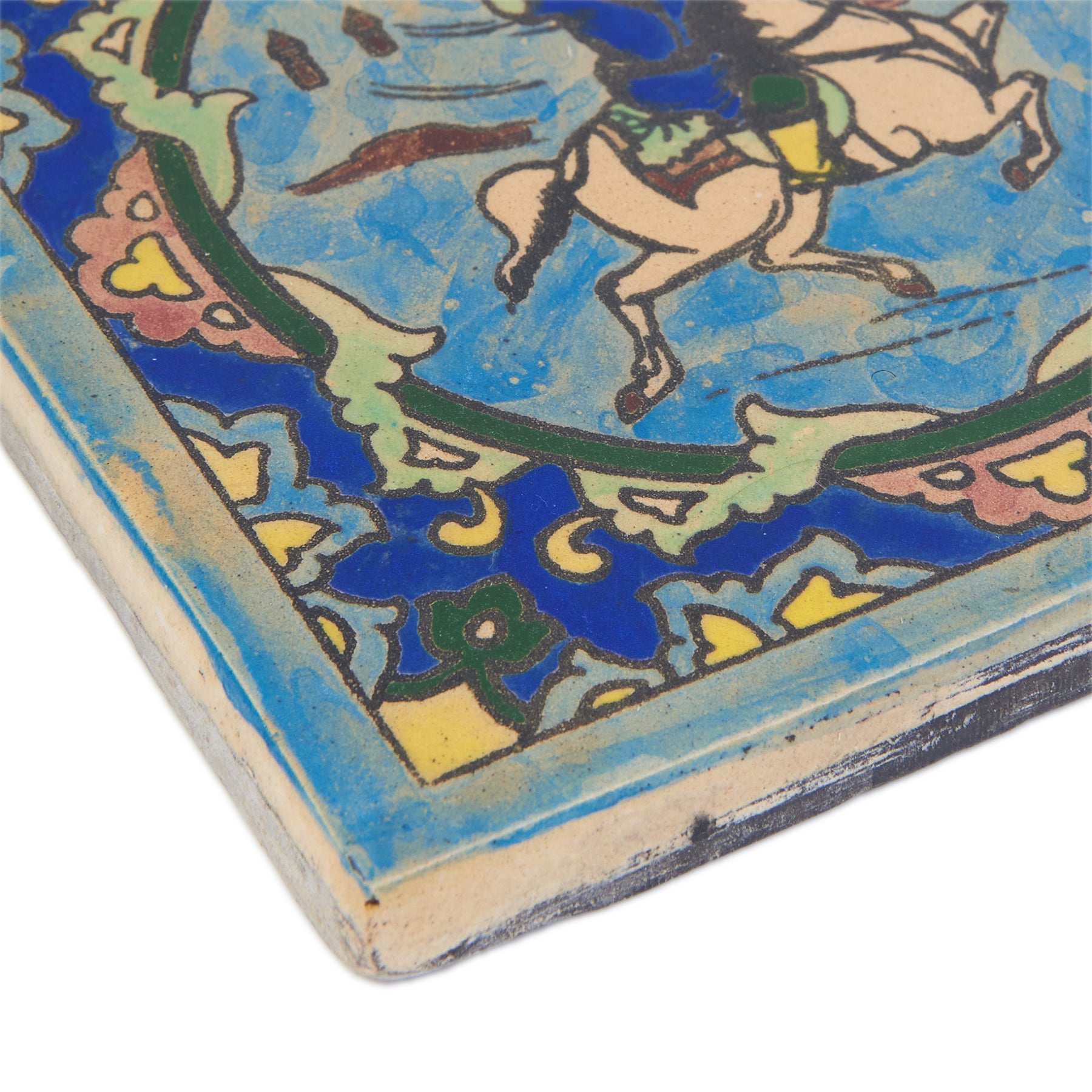 Handmade Clay Wall Tiles with Retro Oriental Aesthetic, Baked at 1250 Degrees. Diagonal