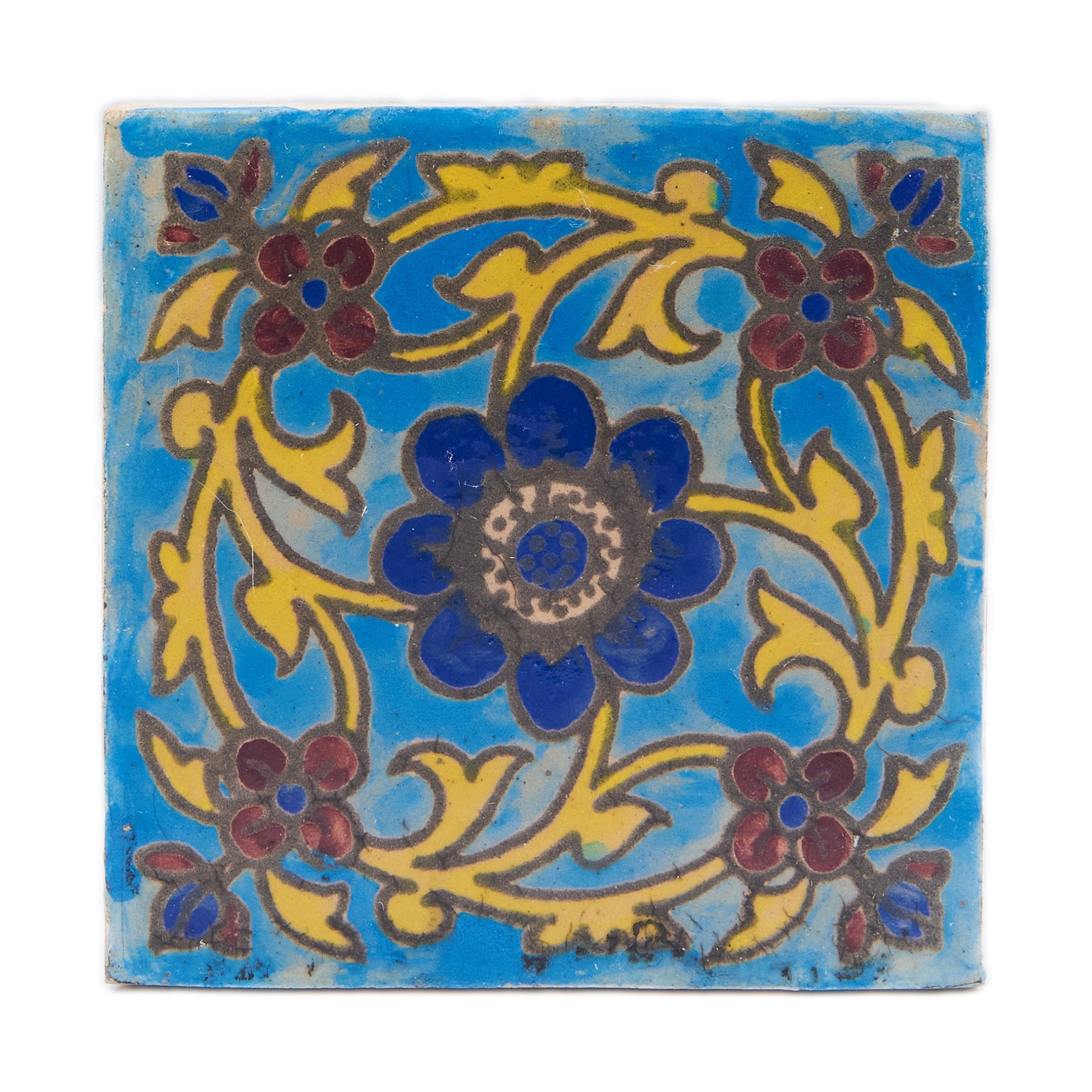 Handmade Clay Wall Tiles with Retro Oriental Aesthetic, Baked at 1250 Degrees. Front