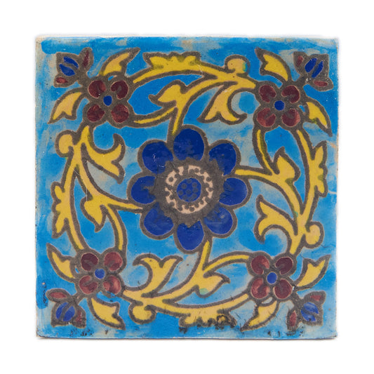 Handmade Clay Wall Tiles with Retro Oriental Aesthetic, Baked at 1250 Degrees. Front