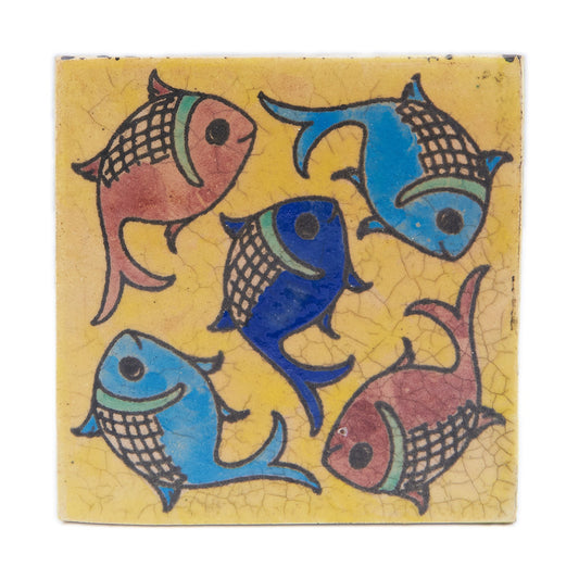 Handmade Clay Wall Tiles with Retro Oriental Aesthetic, Baked at 1250 Degrees. Front