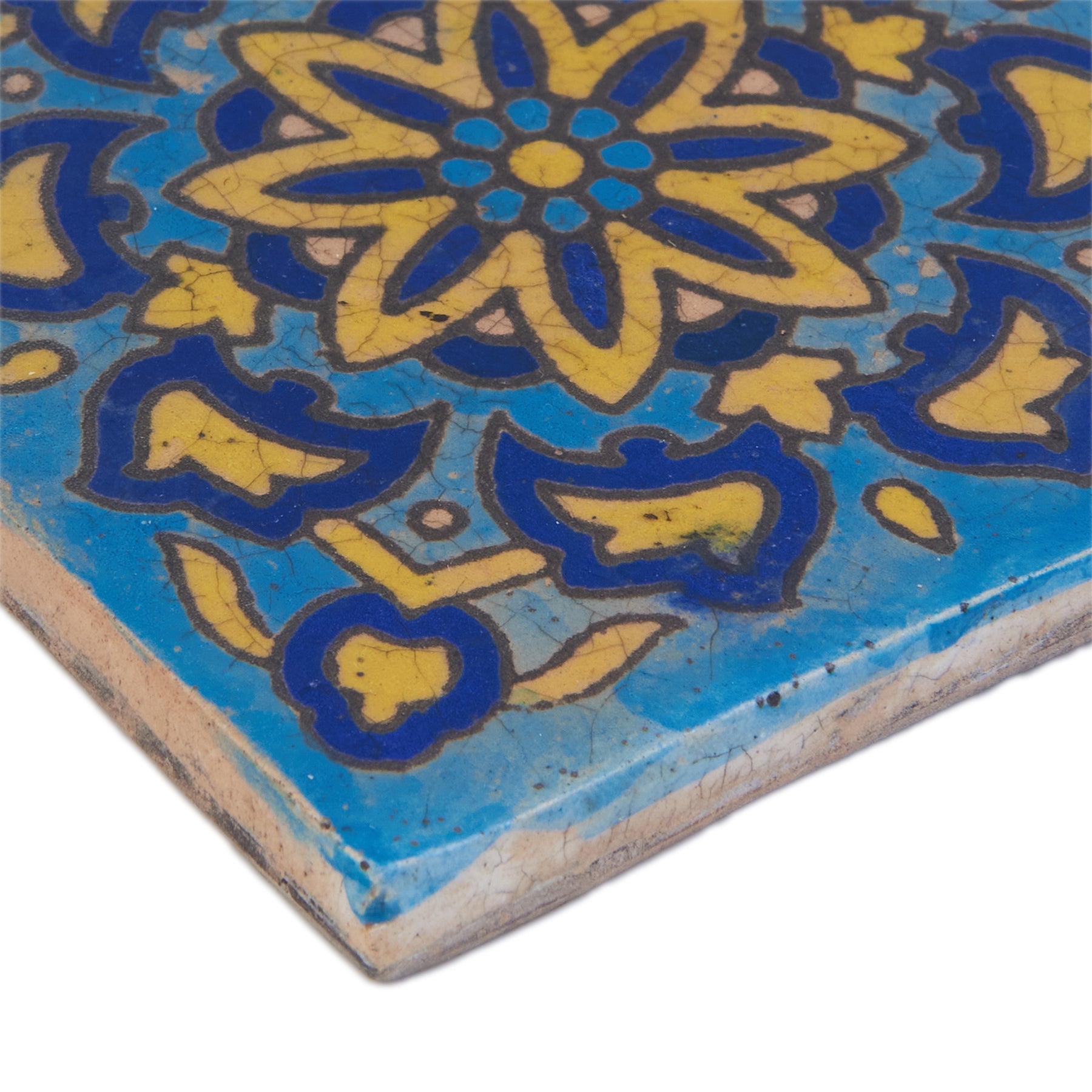 Handmade Clay Wall Tiles with Retro Oriental Aesthetic, Baked at 1250 Degrees. Diagonal