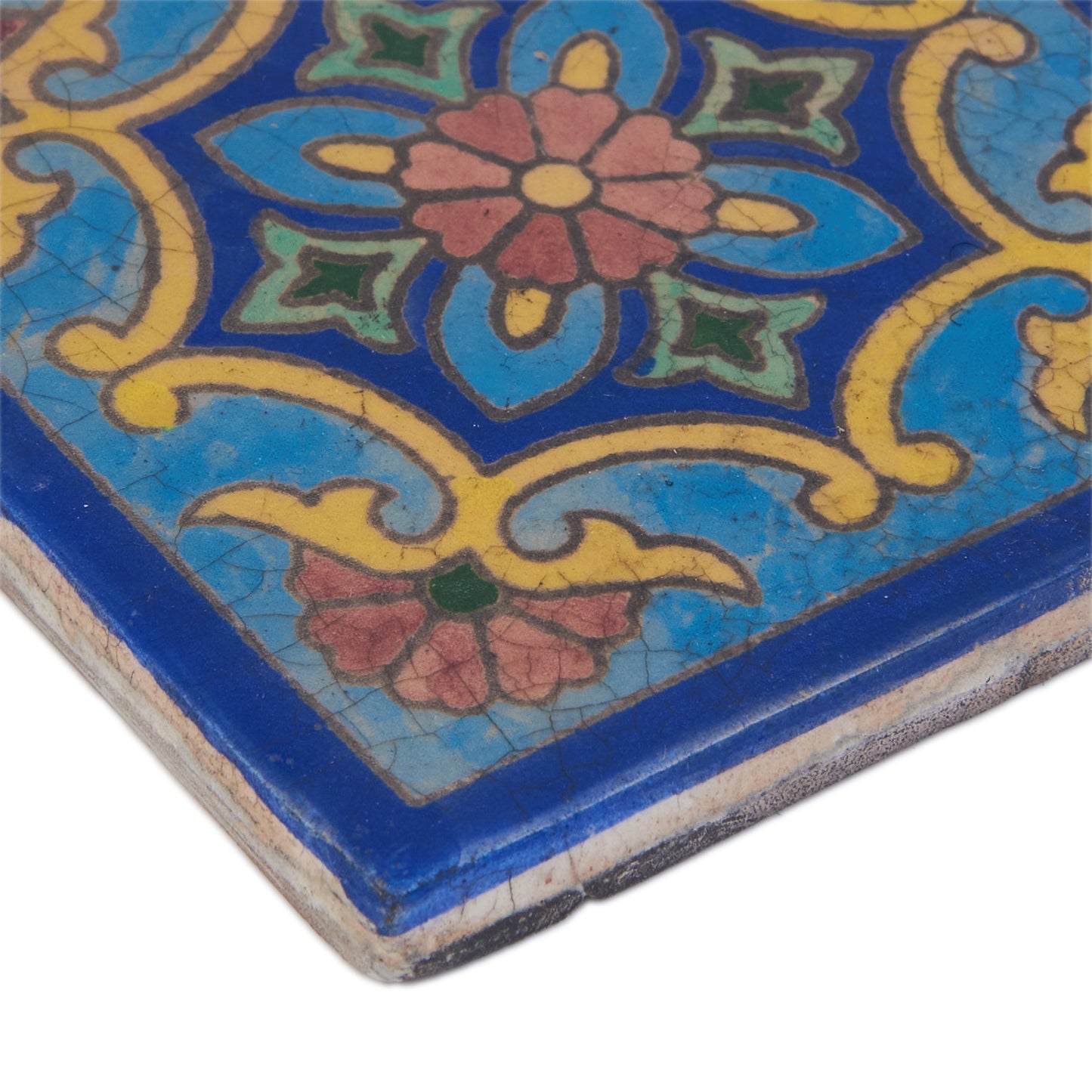 Handmade Clay Wall Tiles with Retro Oriental Aesthetic, Baked at 1250 Degrees. Diagonal
