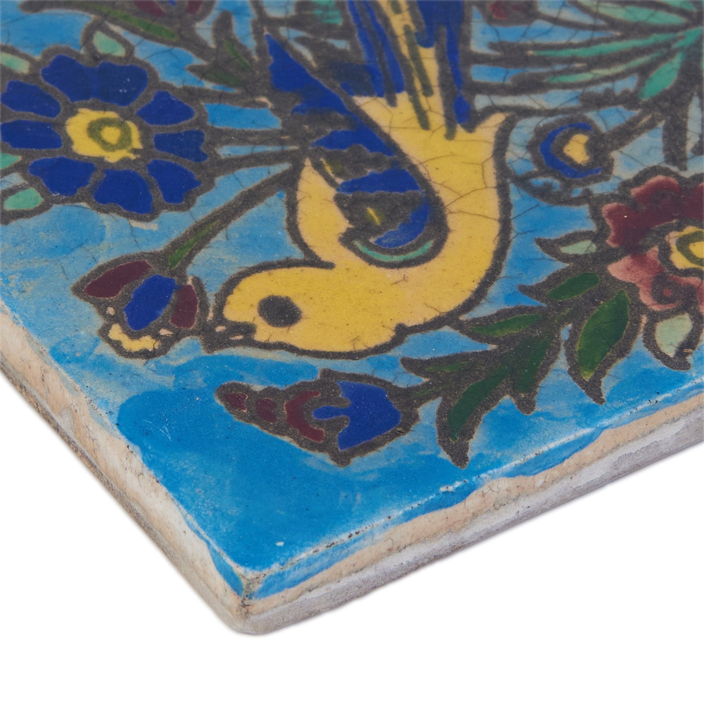 Handmade Clay Wall Tiles with Retro Oriental Aesthetic, Baked at 1250 Degrees. Diagonal