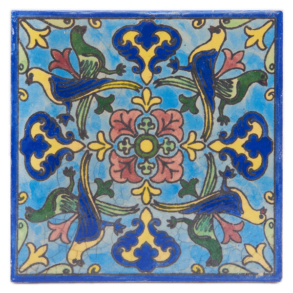 Handmade Clay Wall Tiles with Retro Oriental Aesthetic, Baked at 1250 Degrees. Front