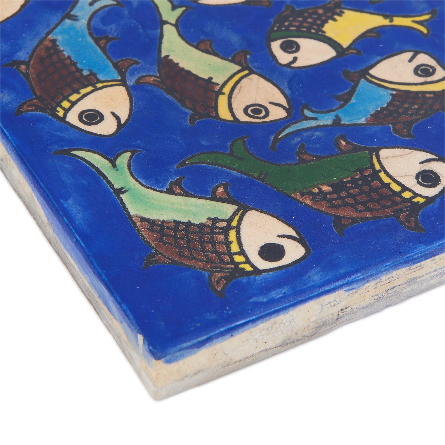 Handmade Clay Wall Tiles with Retro Oriental Aesthetic, Baked at 1250 Degrees. Diagonal