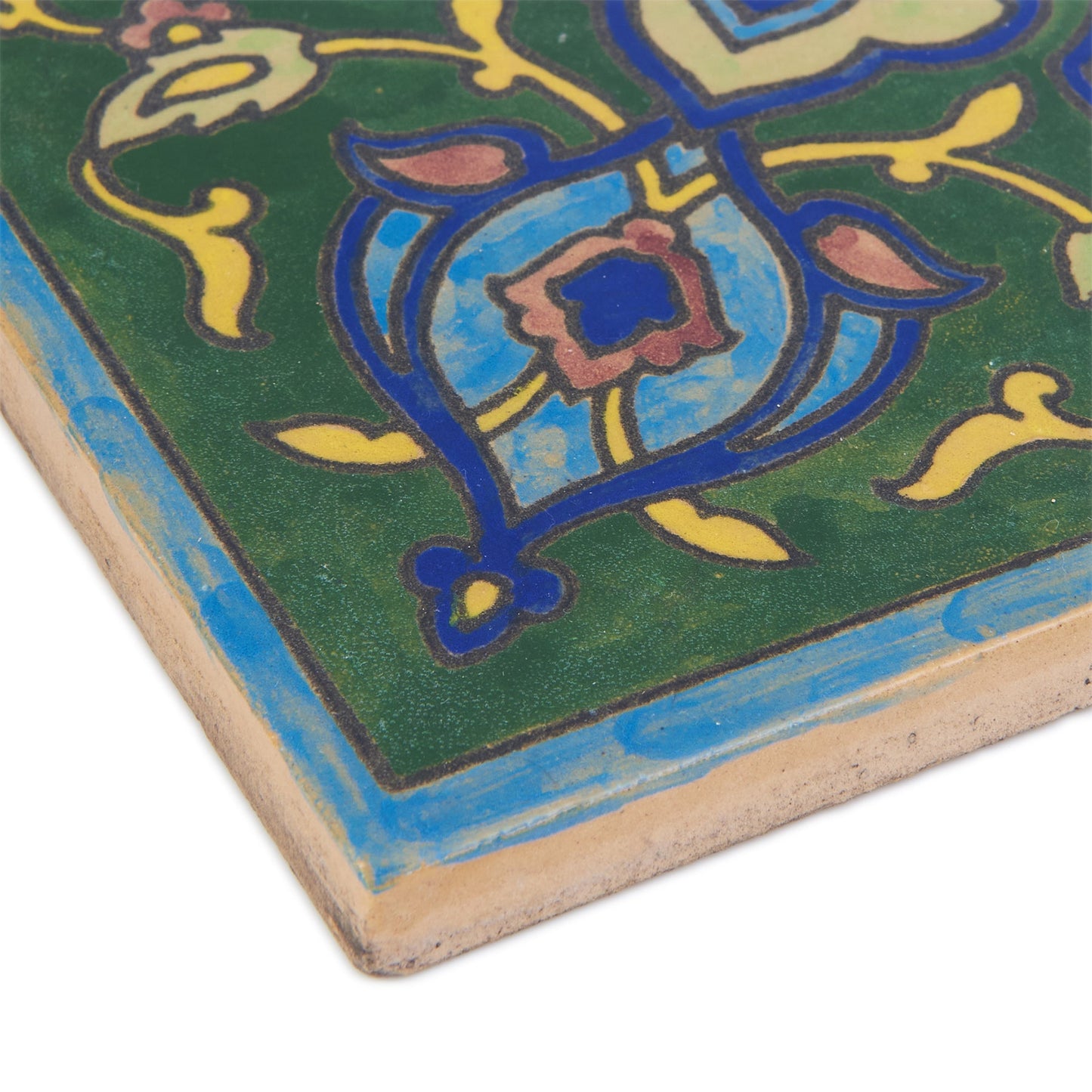 Handmade Clay Wall Tiles with Retro Oriental Aesthetic, Baked at 1250 Degrees. Diagonal