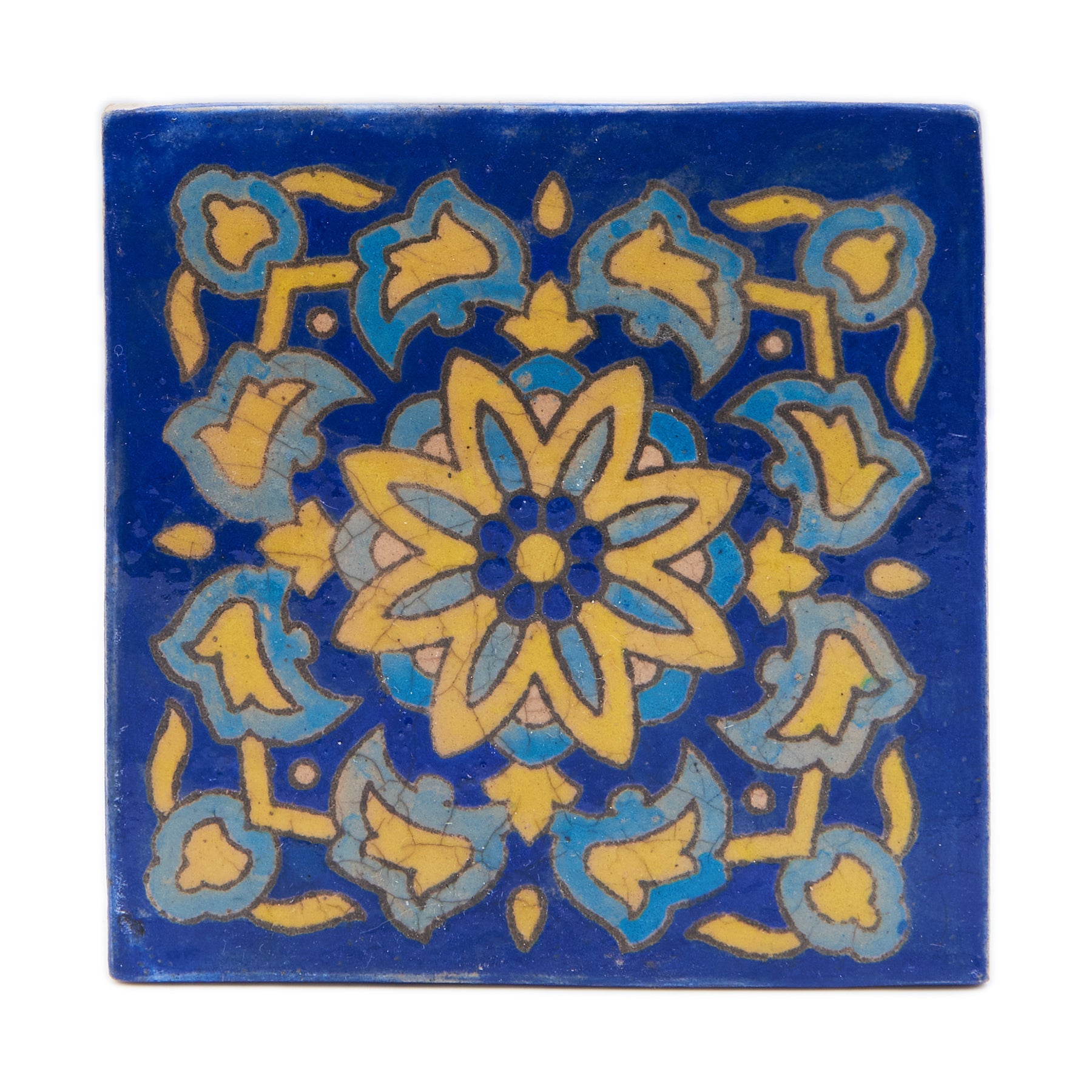 Handmade Clay Wall Tiles with Retro Oriental Aesthetic, Baked at 1250 Degrees. Front