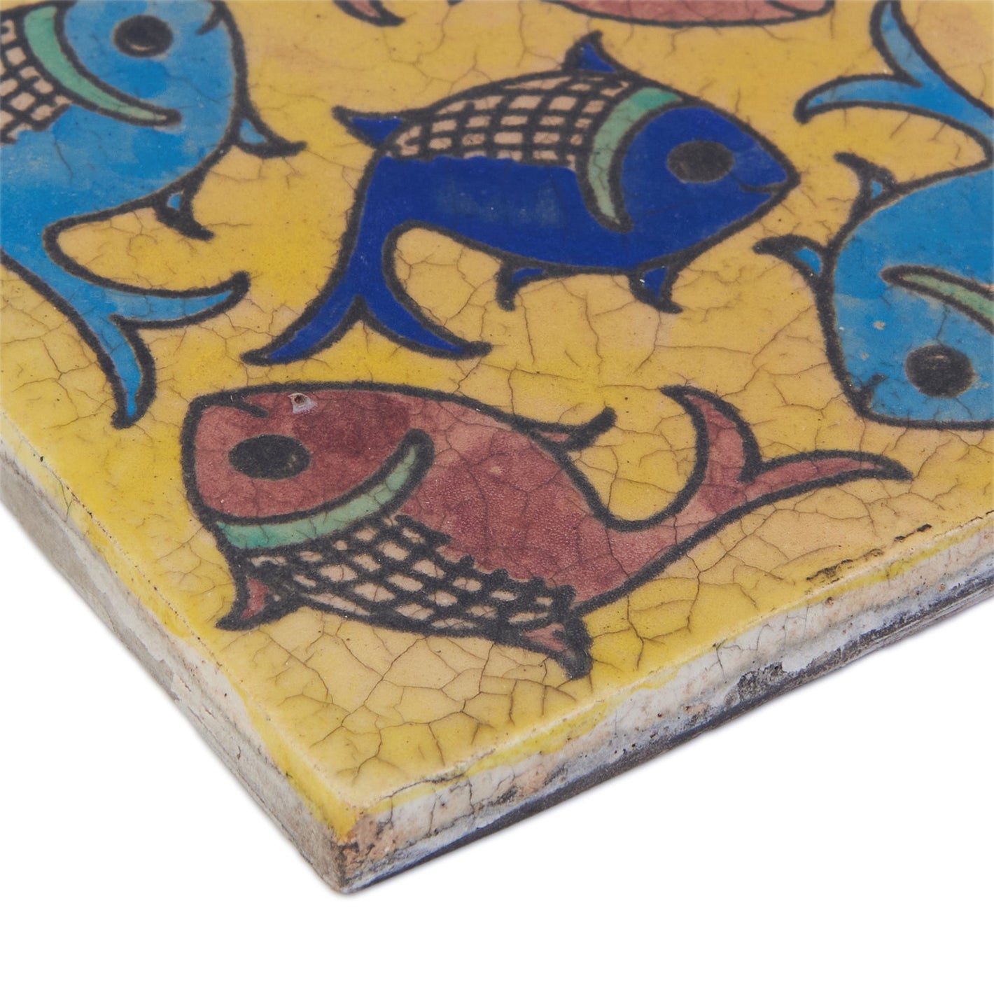 Handmade Clay Wall Tiles with Retro Oriental Aesthetic, Baked at 1250 Degrees. Diagonal